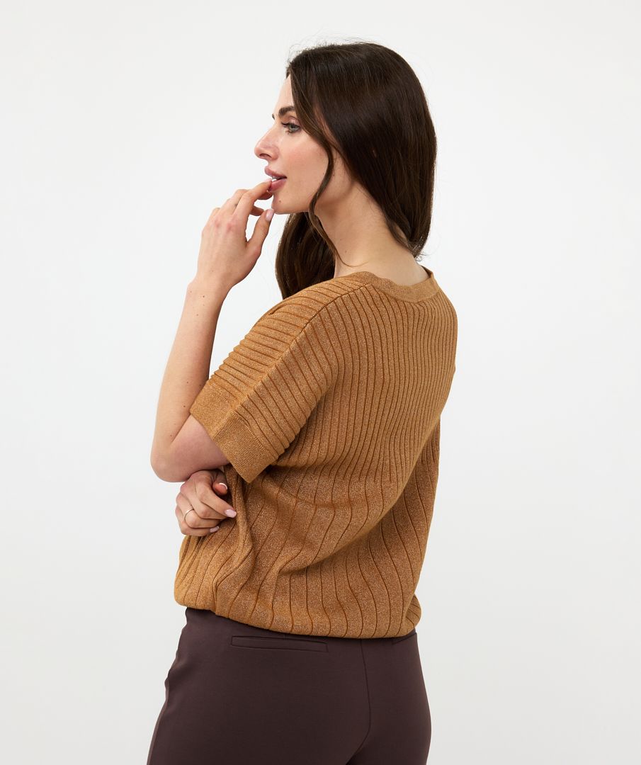 Esqualo Sweater Wide V-neck Lurex