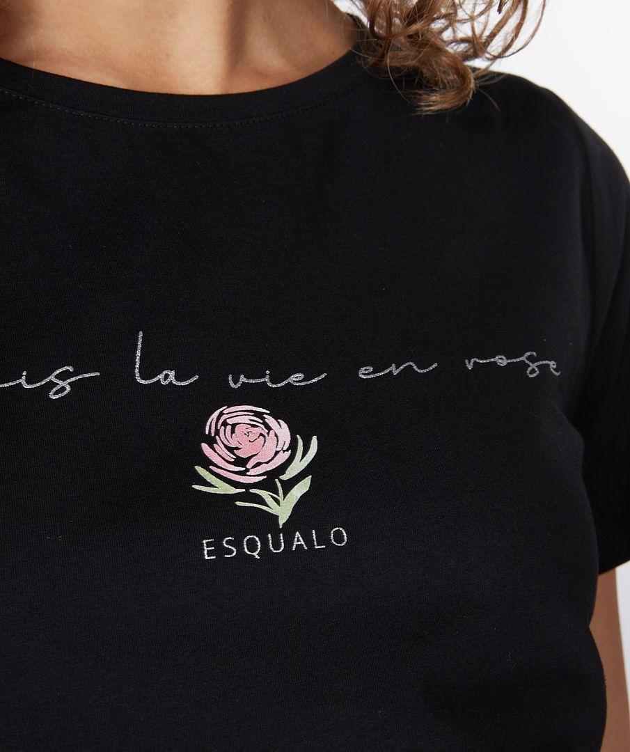 Esqualo T-shirt Foil "La Vie En Rose"