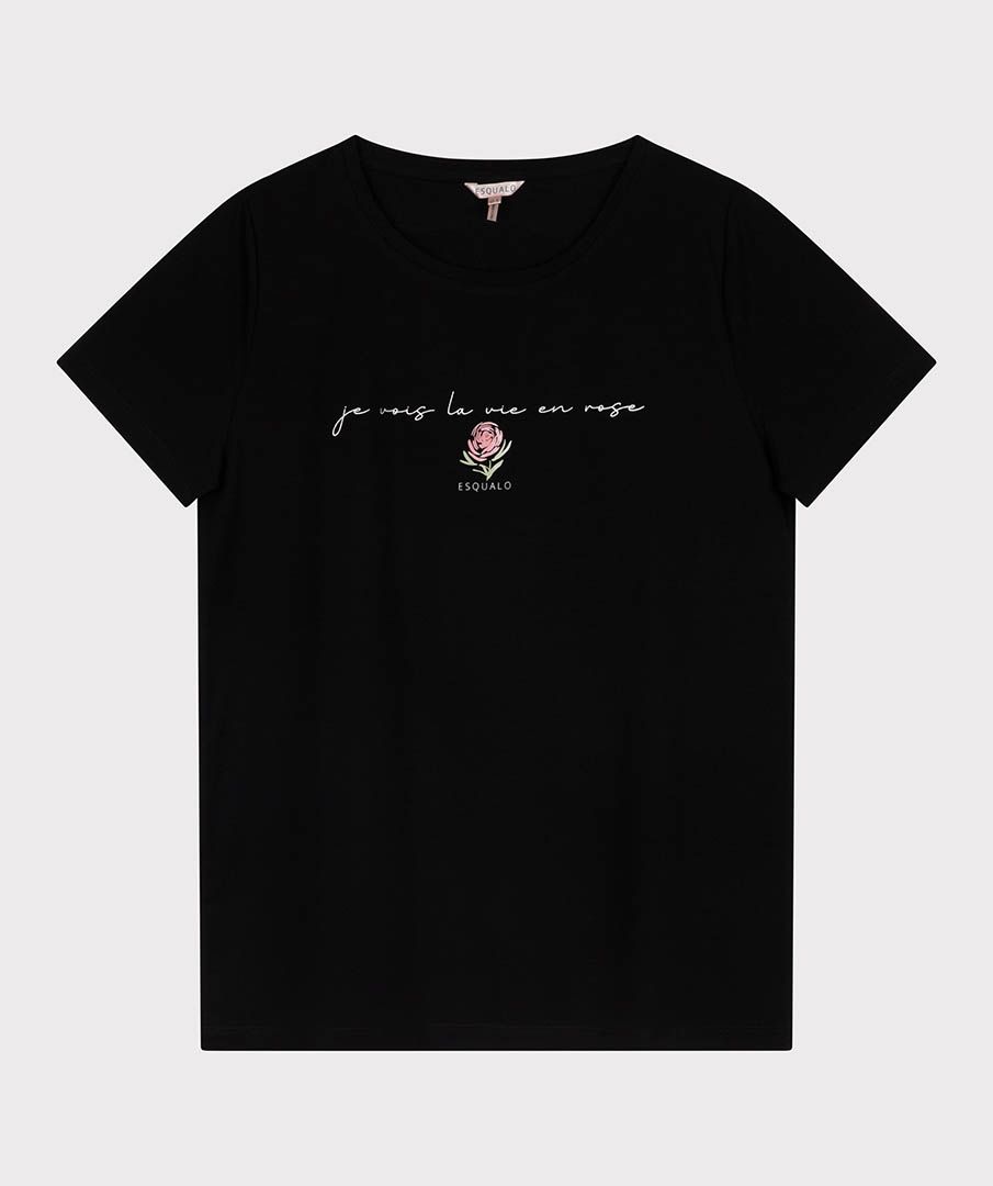 Esqualo T-shirt Foil "La Vie En Rose"
