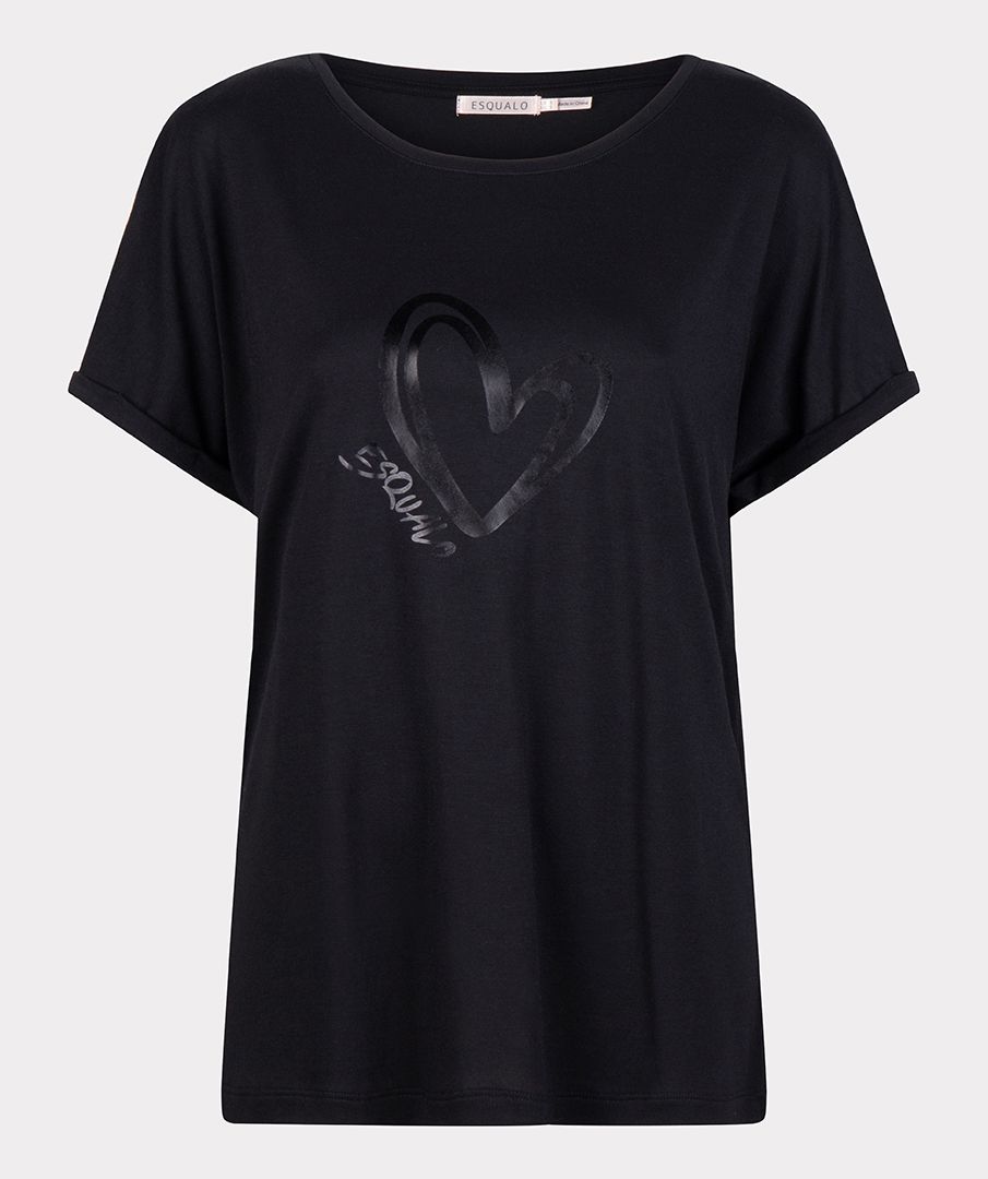 Esqualo T-shirt Modal Turn Up Slve