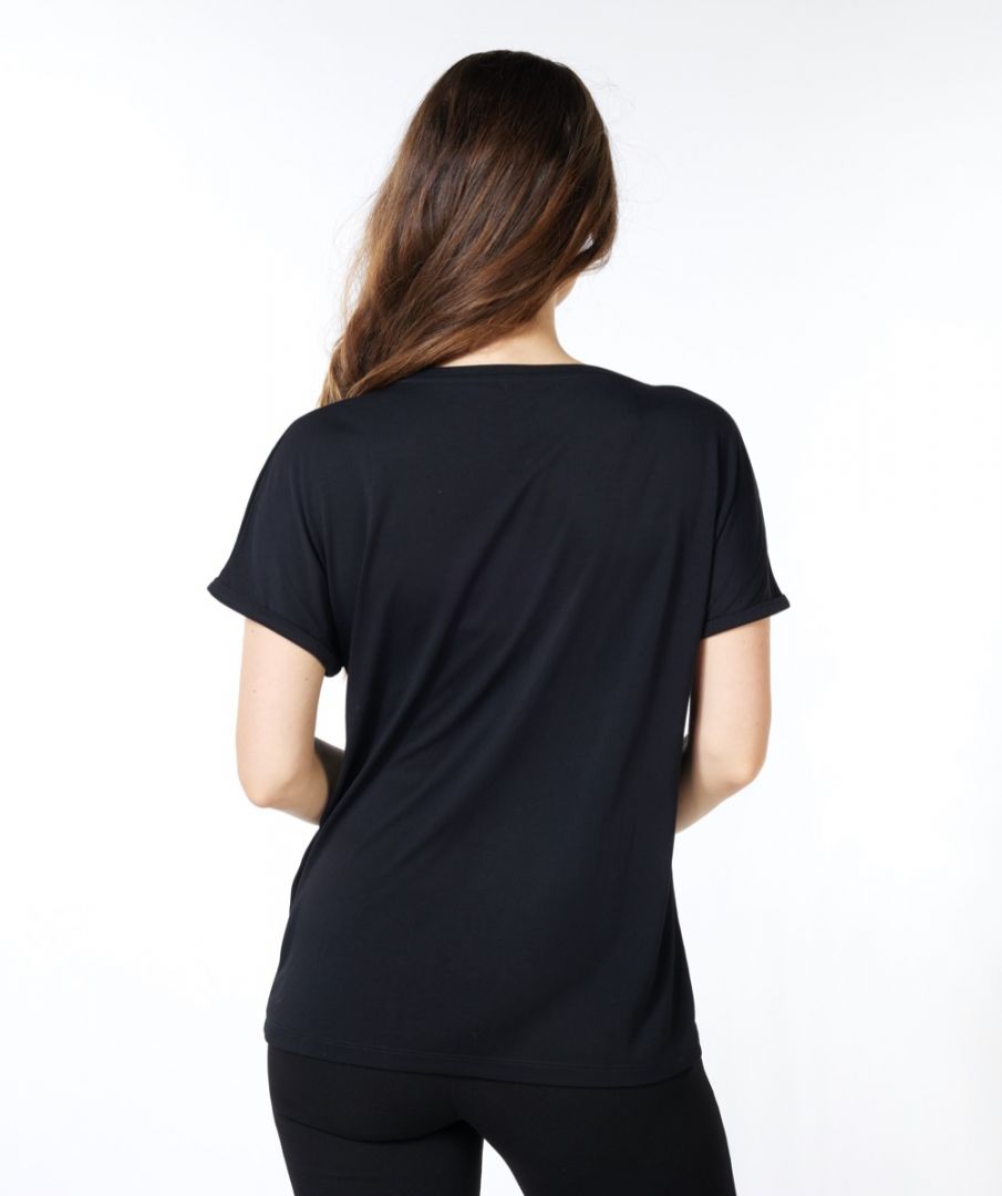 Esqualo T-shirt Modal Turn Up Slve