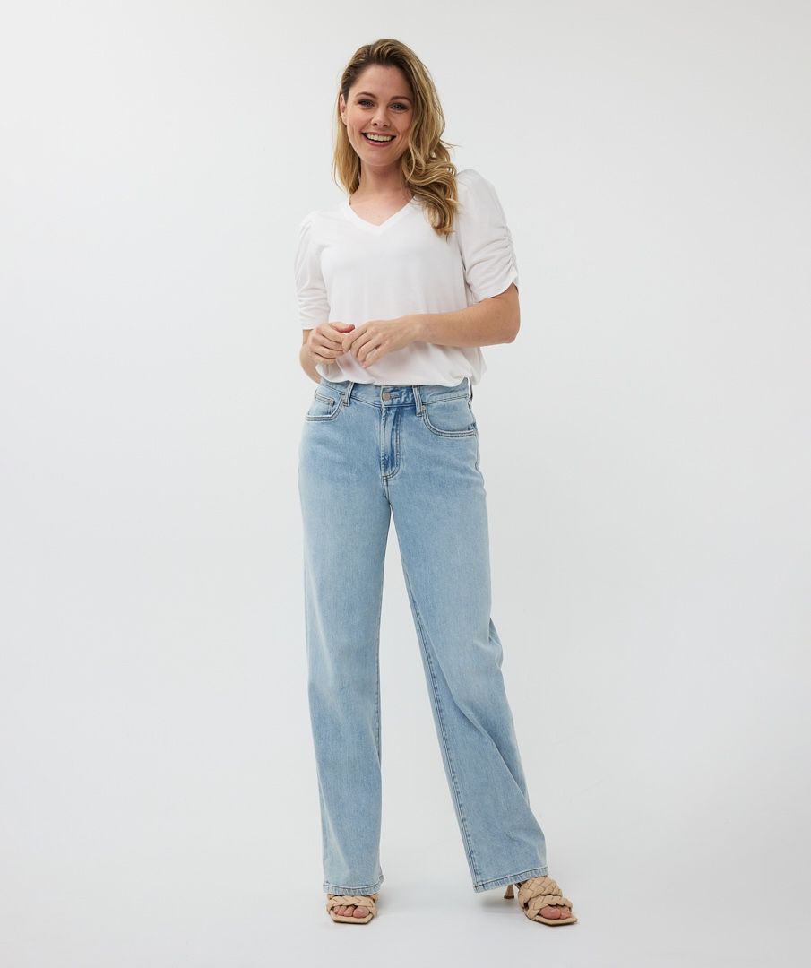 esqualo T-shirt puff slve modal