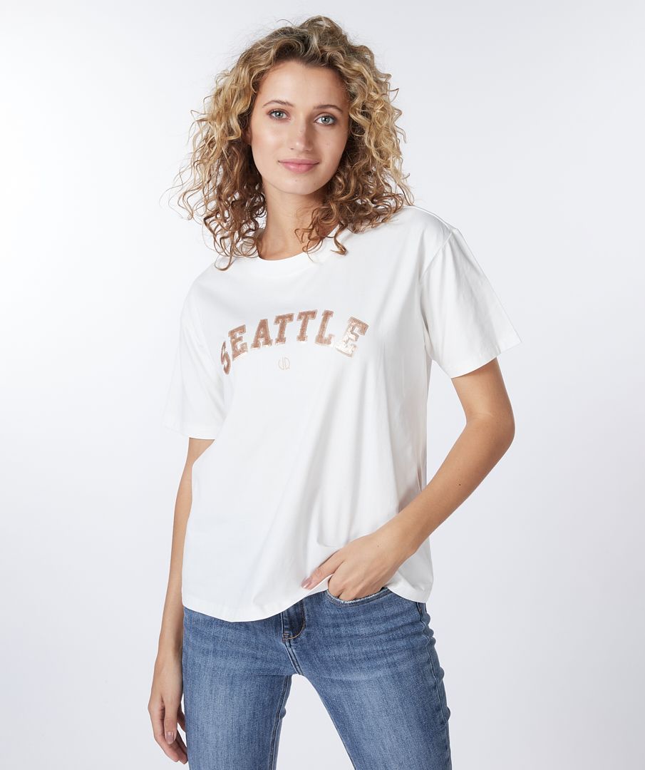 esqualo T-shirt sequins "Seattle"