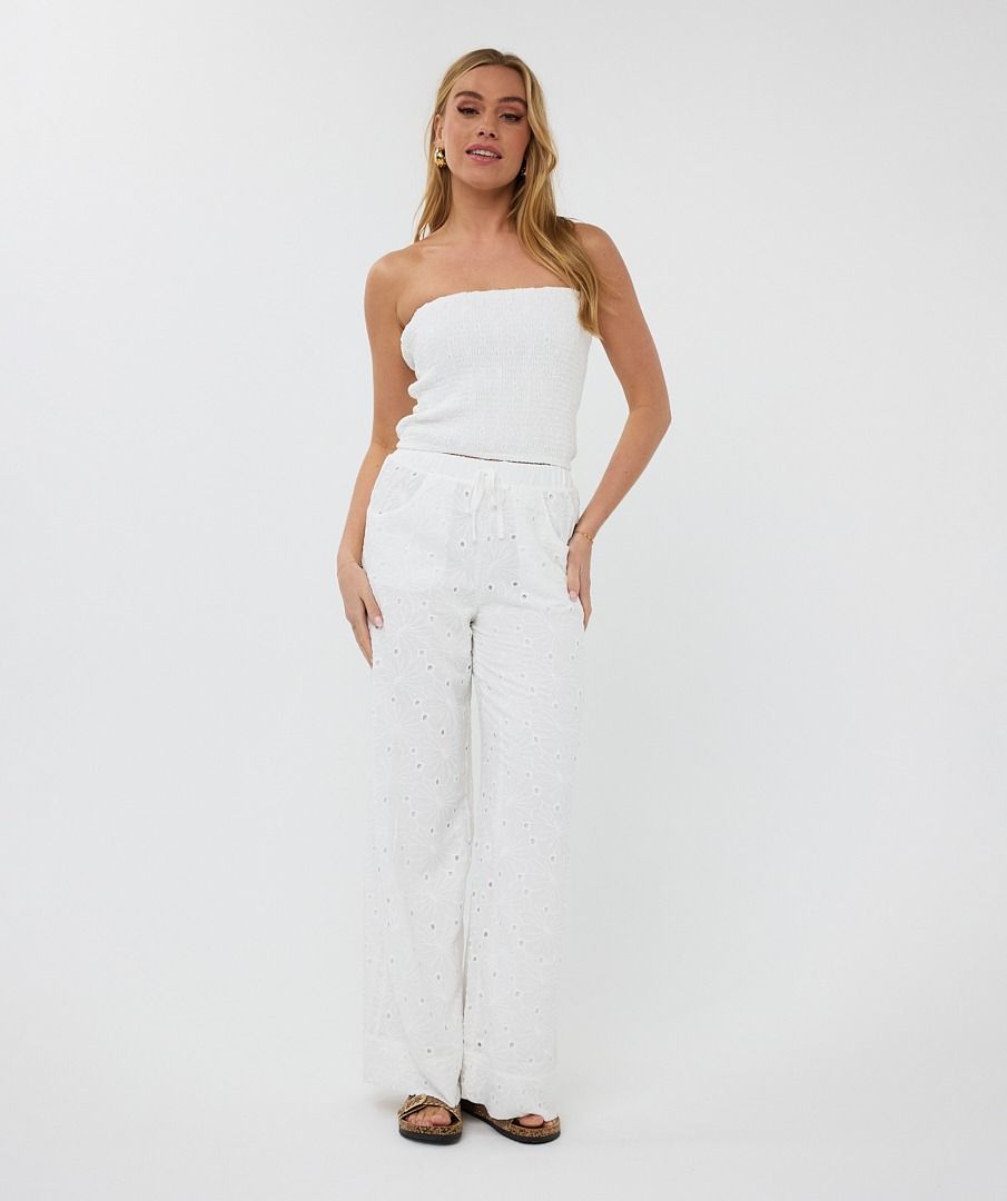 Esqualo Top Bandeau Embroidery Flower