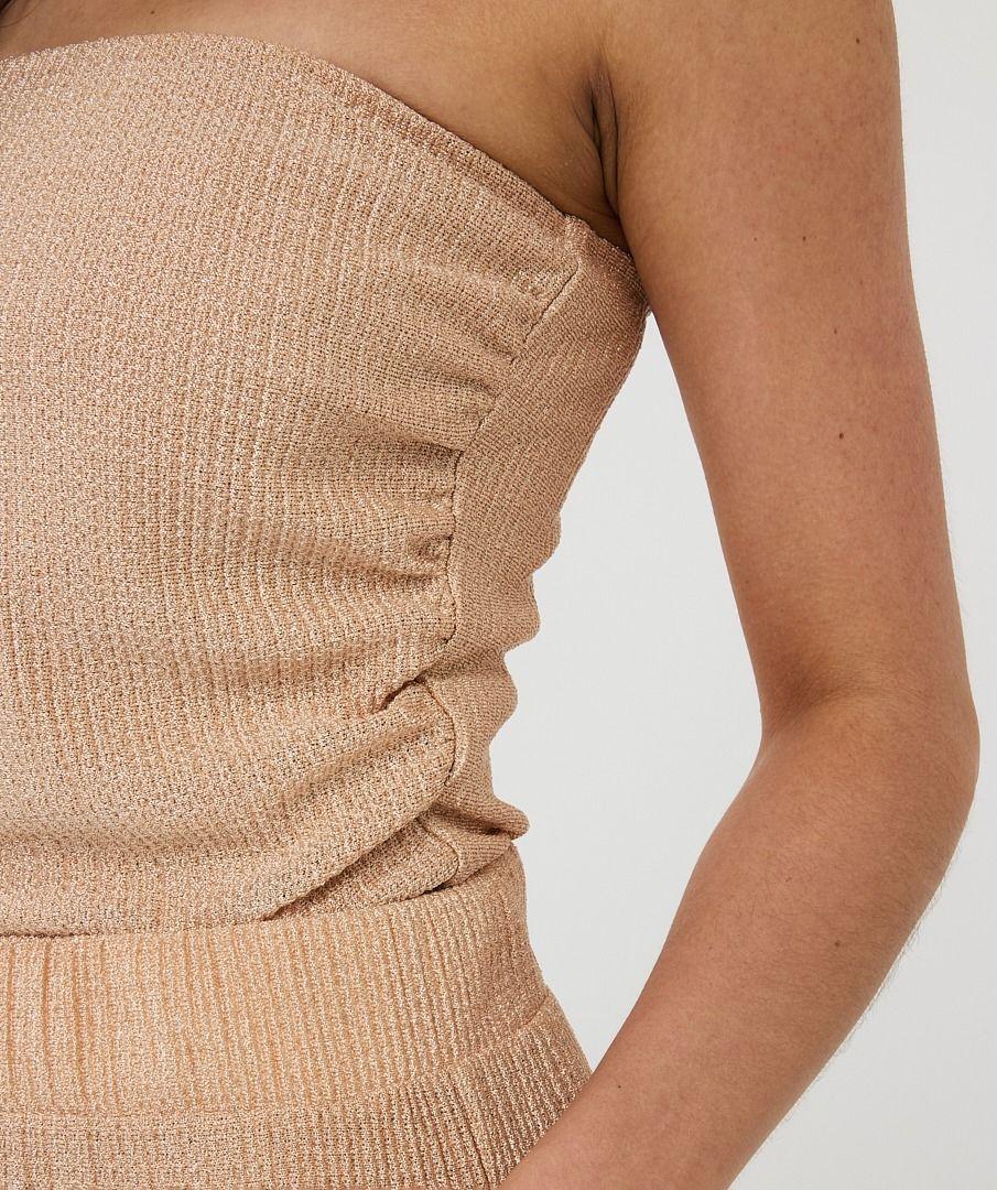 Esqualo Top Bandeau Plisse Glitter