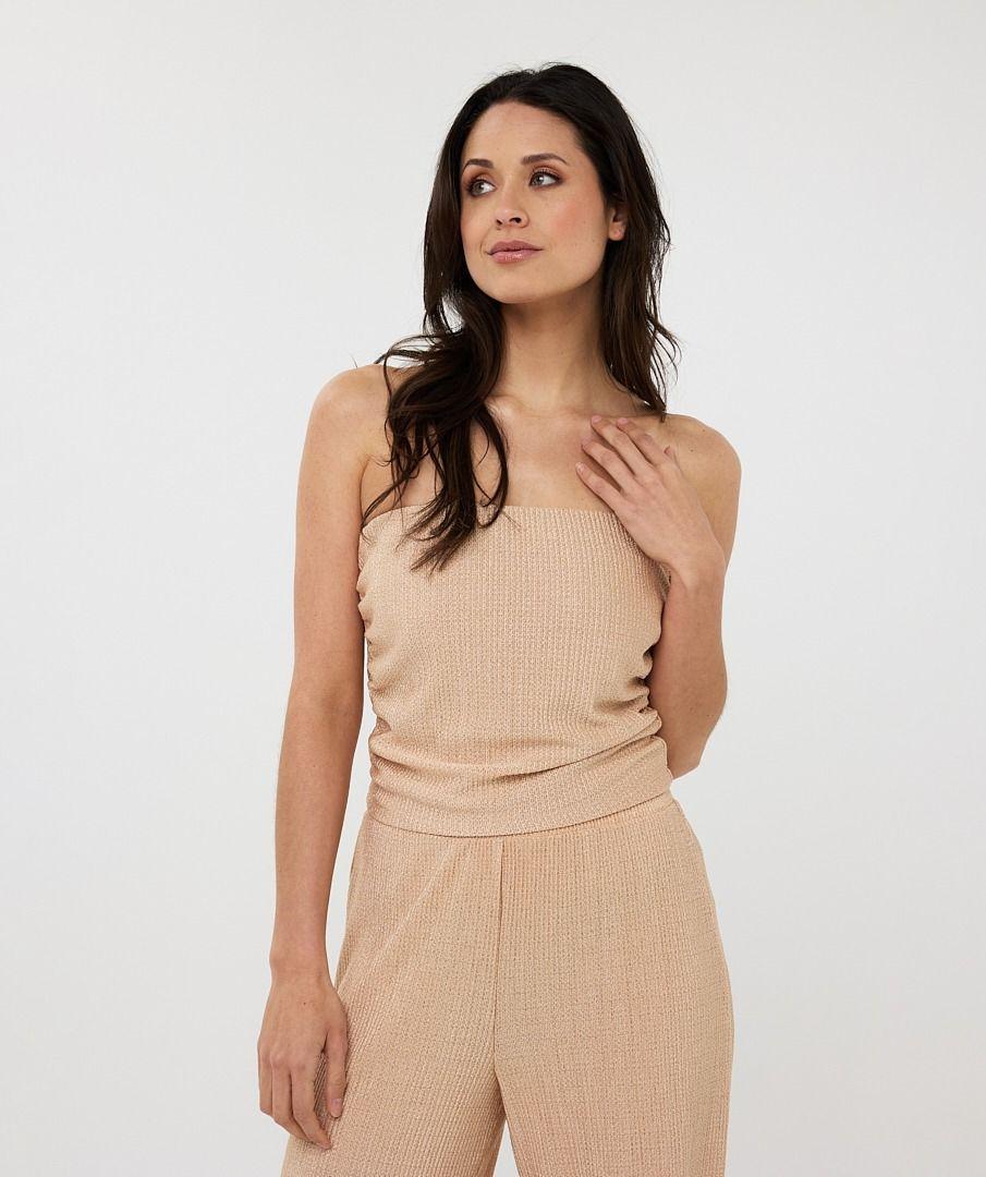 esqualo Top bandeau plisse glitter