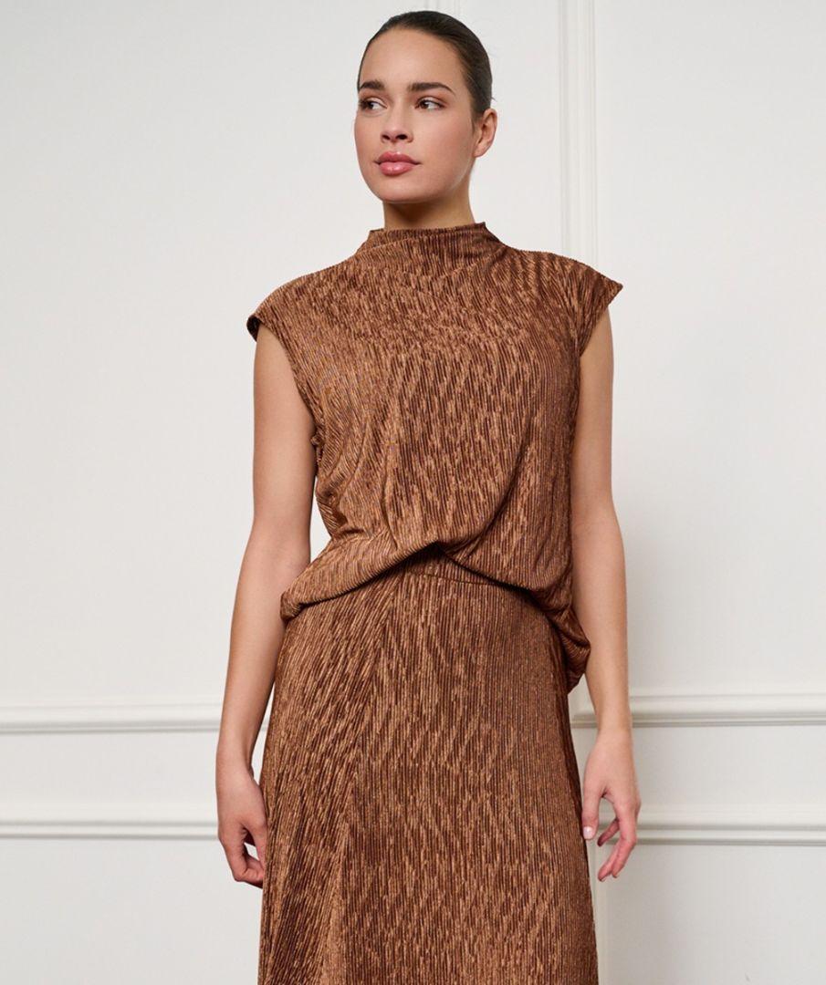 esqualo Top crinkle velvet