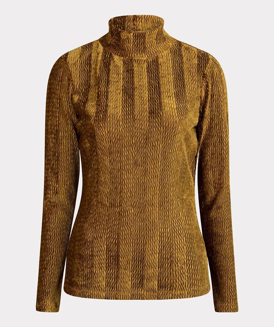 esqualo Top crinkle wave velours