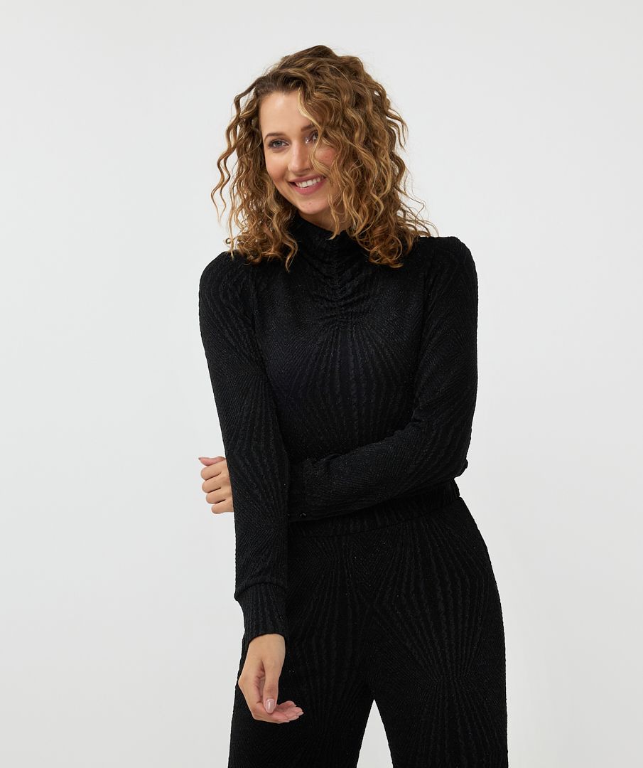 Esqualo Top Gathering Jacquard SJ