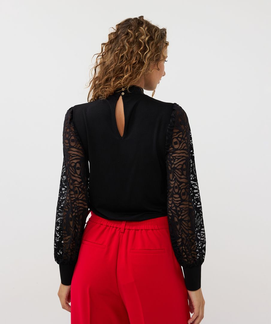Esqualo Top Lace Sleeve SJ
