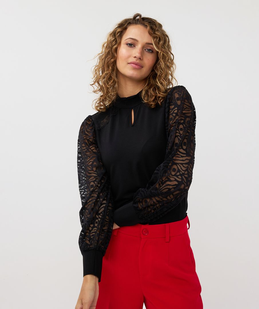 esqualo Top lace sleeve SJ
