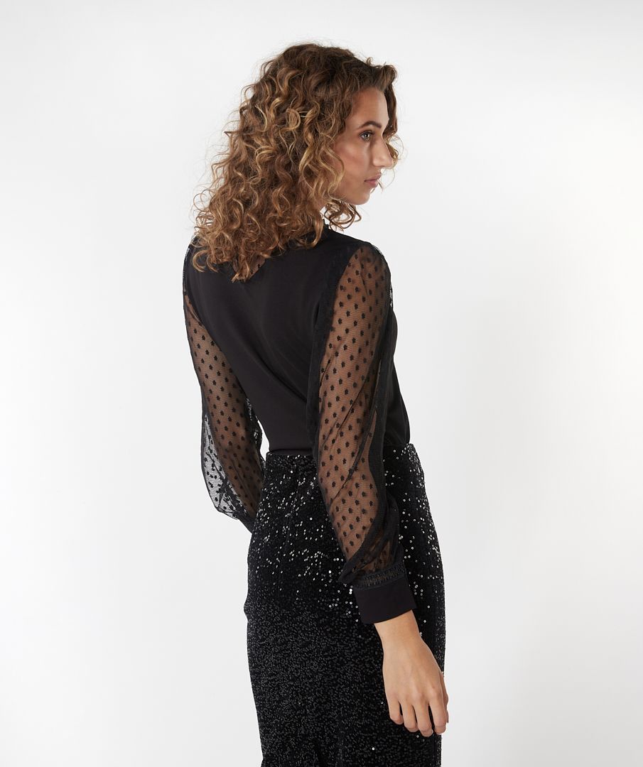 Esqualo Top Mesh V-neck