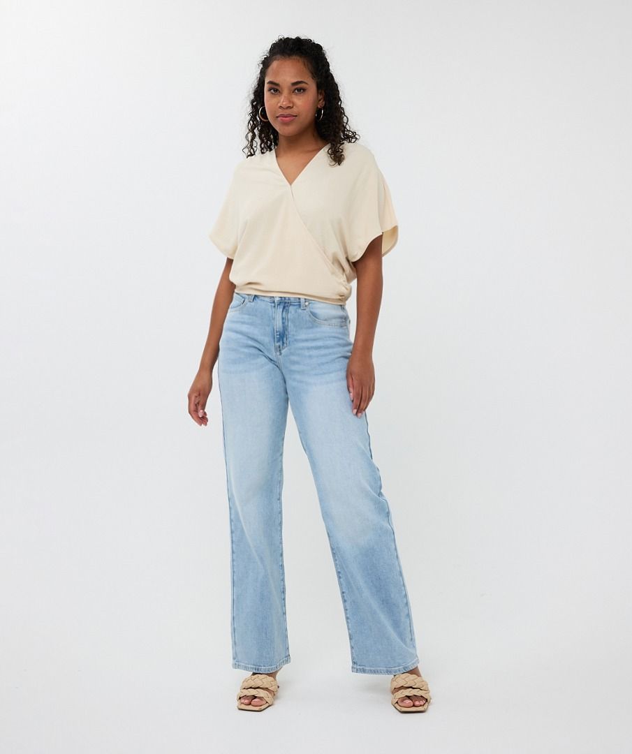 Esqualo Top Overlap Crinkle