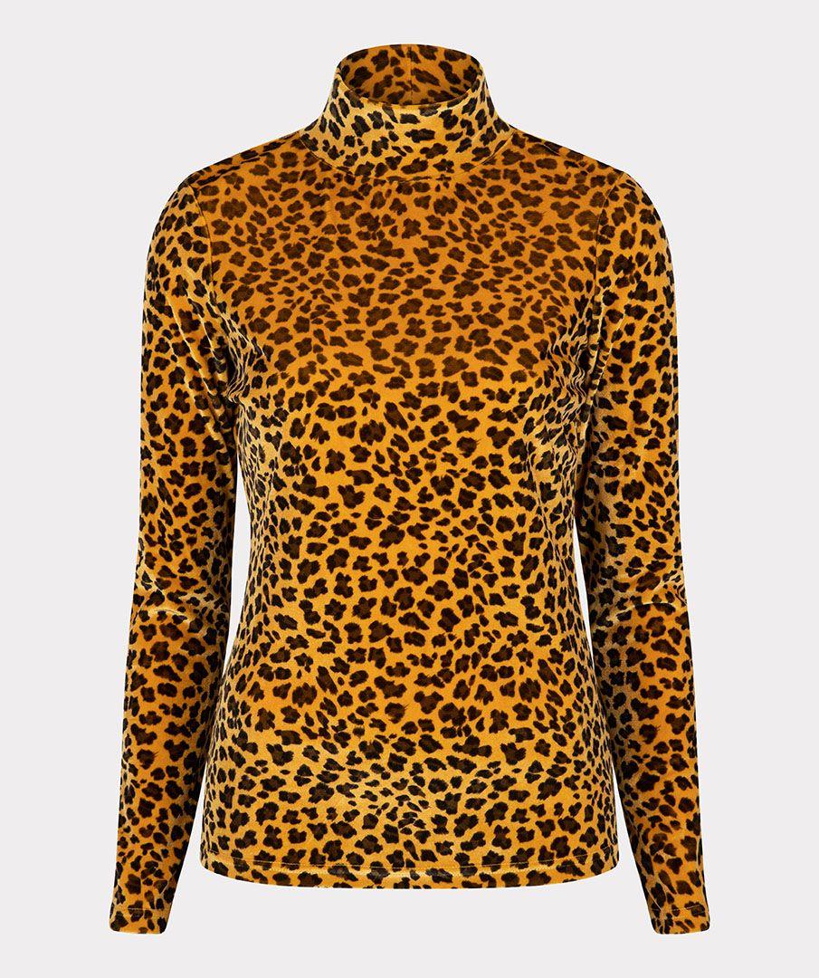 esqualo Top velours printed animal