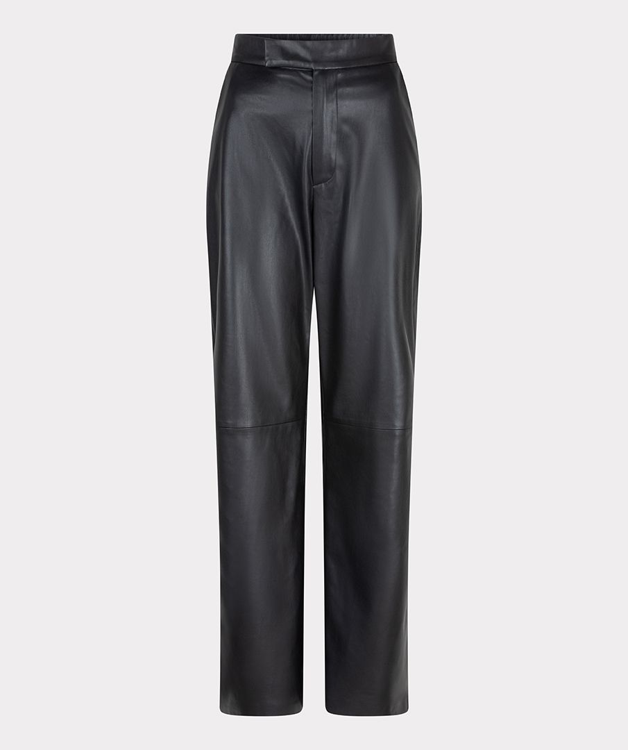 esqualo Trouser wide vegan leather