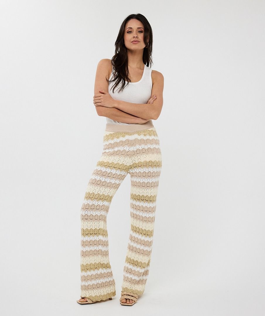 Esqualo Trousers Ajour Stripe Knit