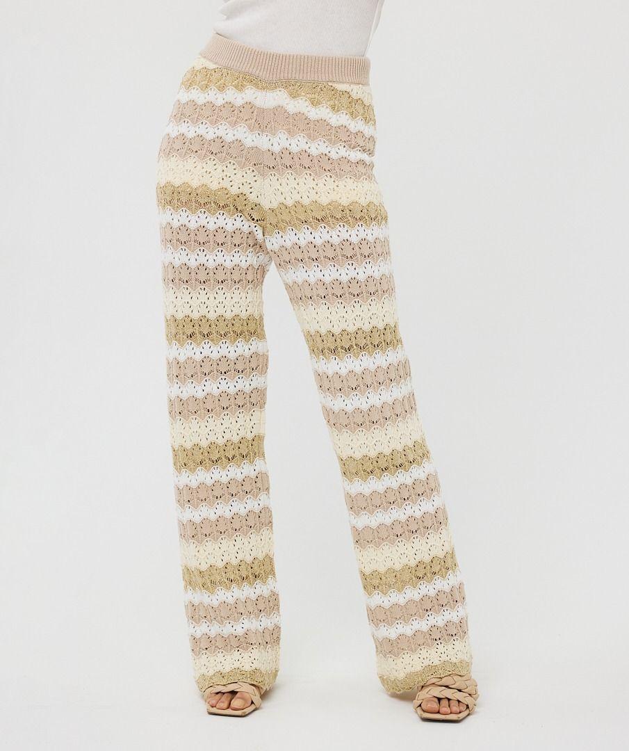 Esqualo Trousers Ajour Stripe Knit