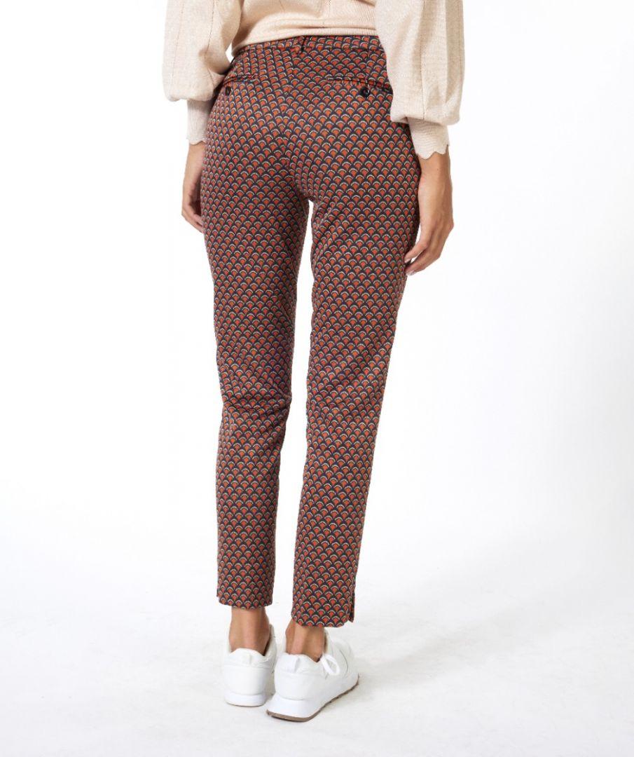 Esqualo Trousers Chino Scalloped Print