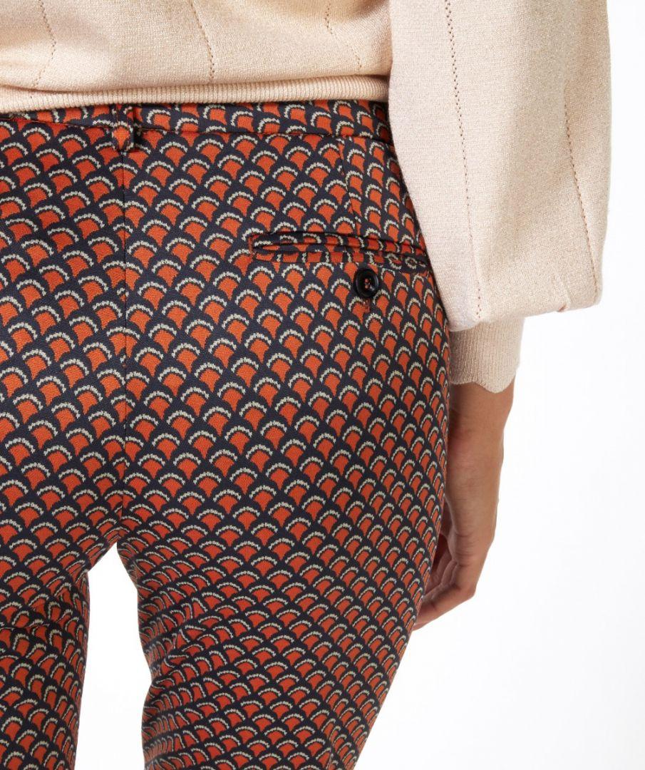 Esqualo Trousers Chino Scalloped Print