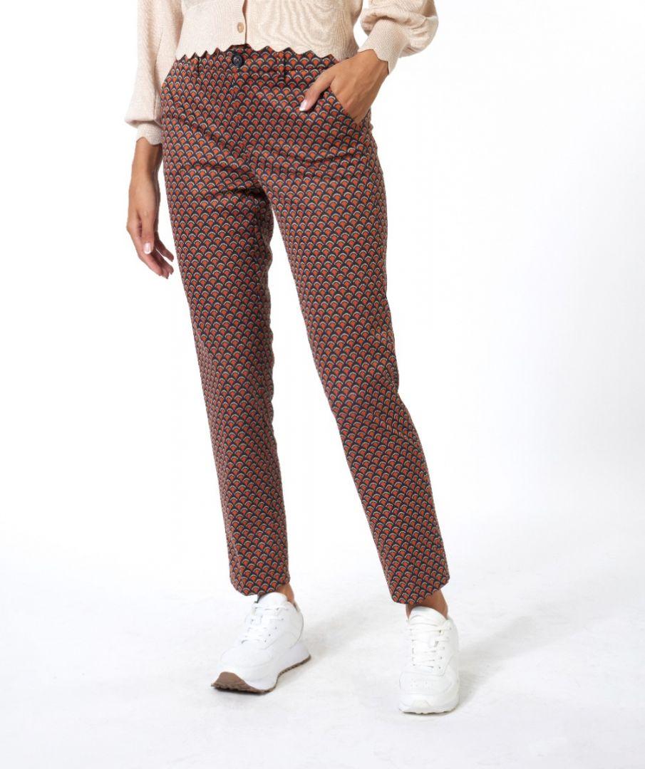 esqualo Trousers chino scalloped print