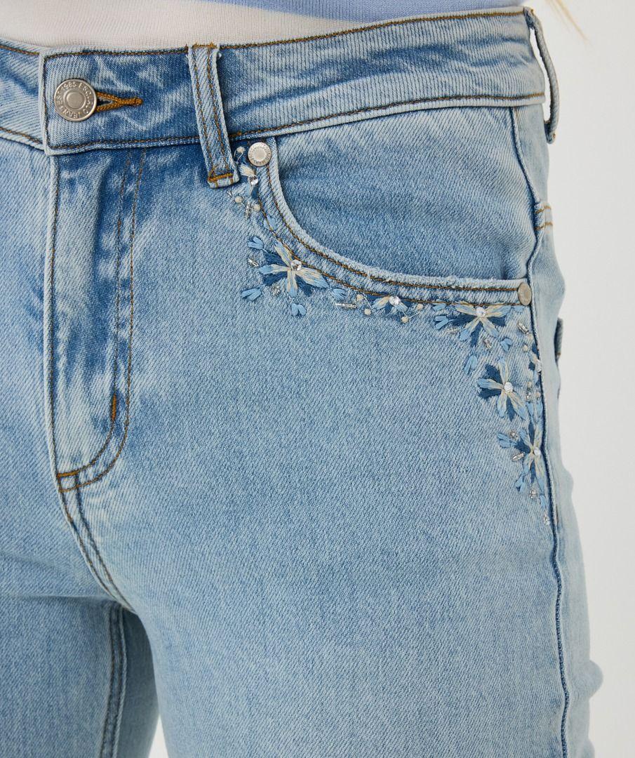 Esqualo Trousers Embroidery Jeans