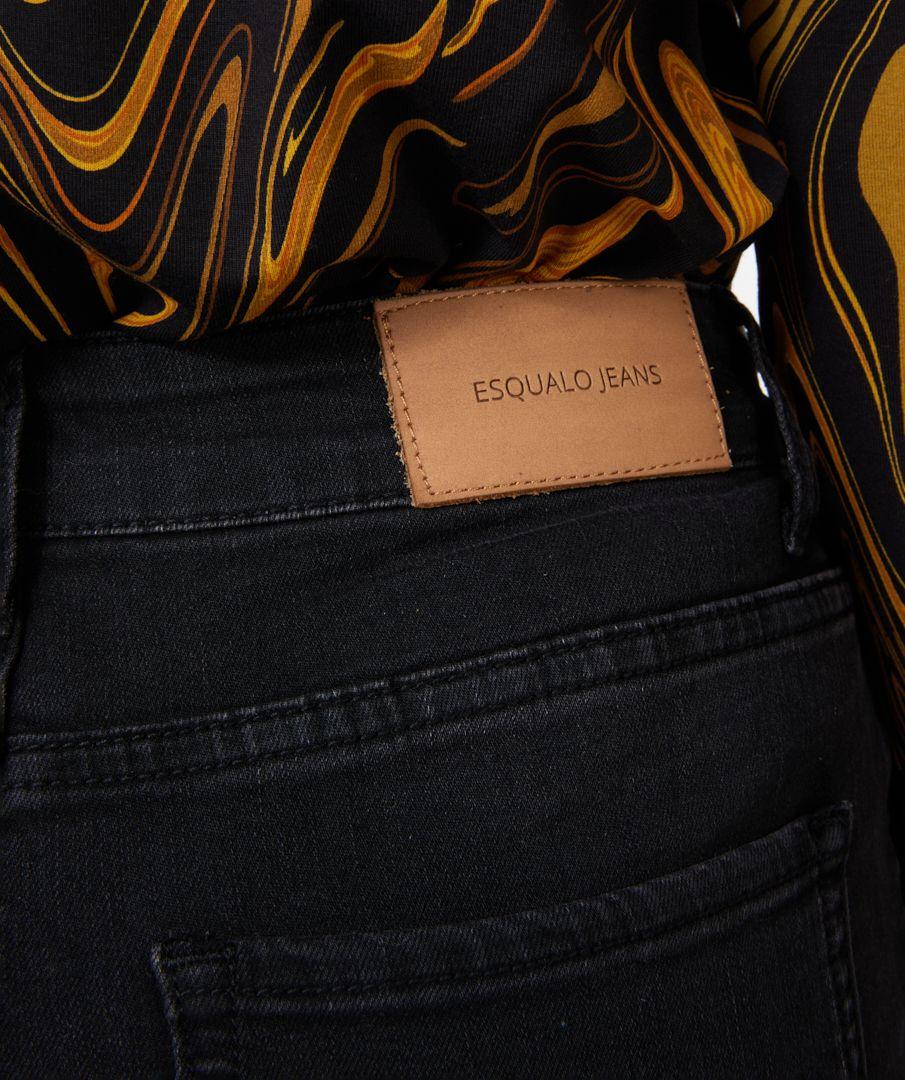 Esqualo Trousers Flair Black Denim