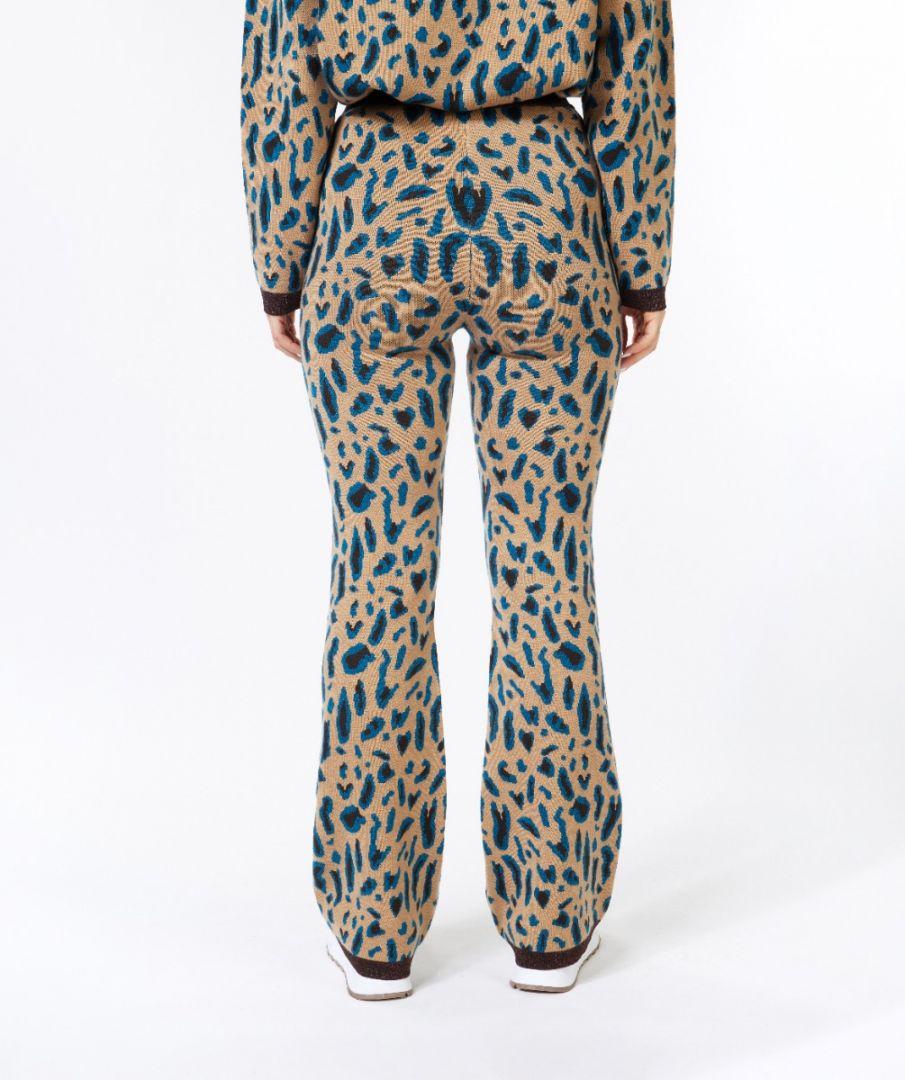 Esqualo Trousers Flair Leopard Jacquard