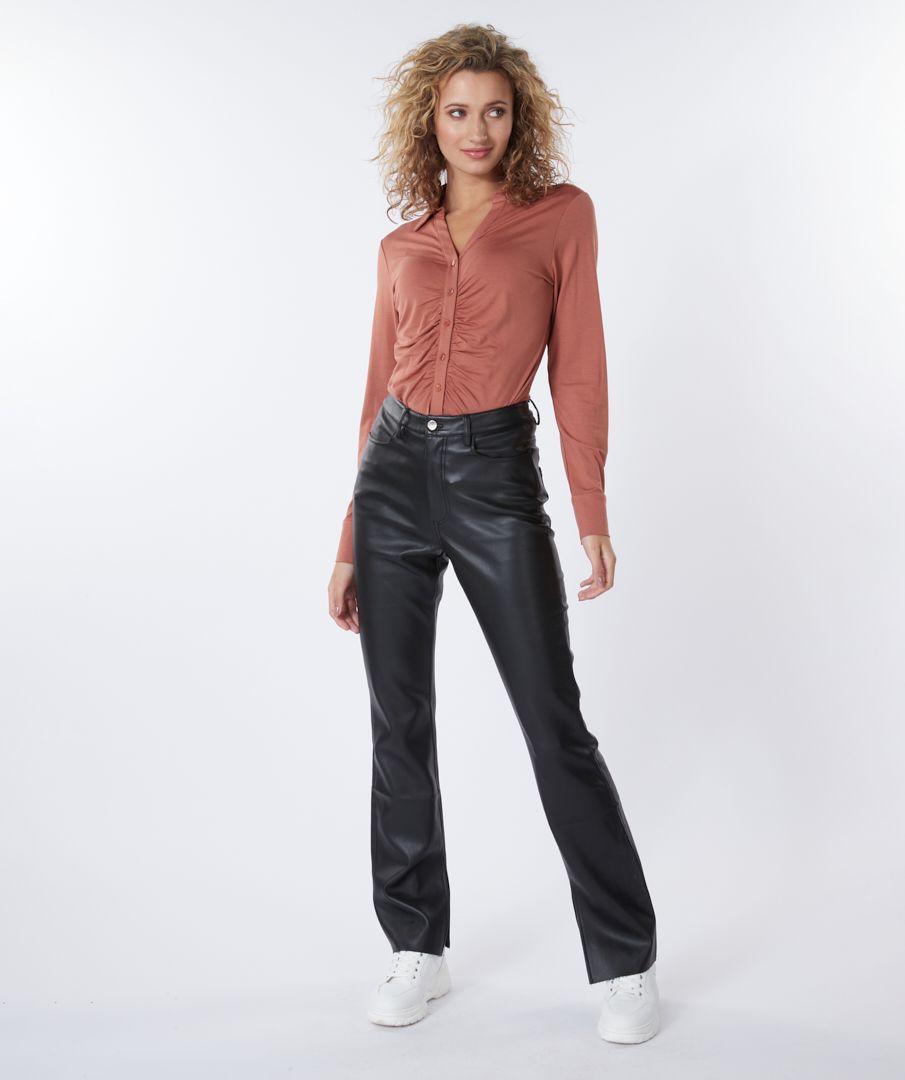 esqualo Trousers flared split PU