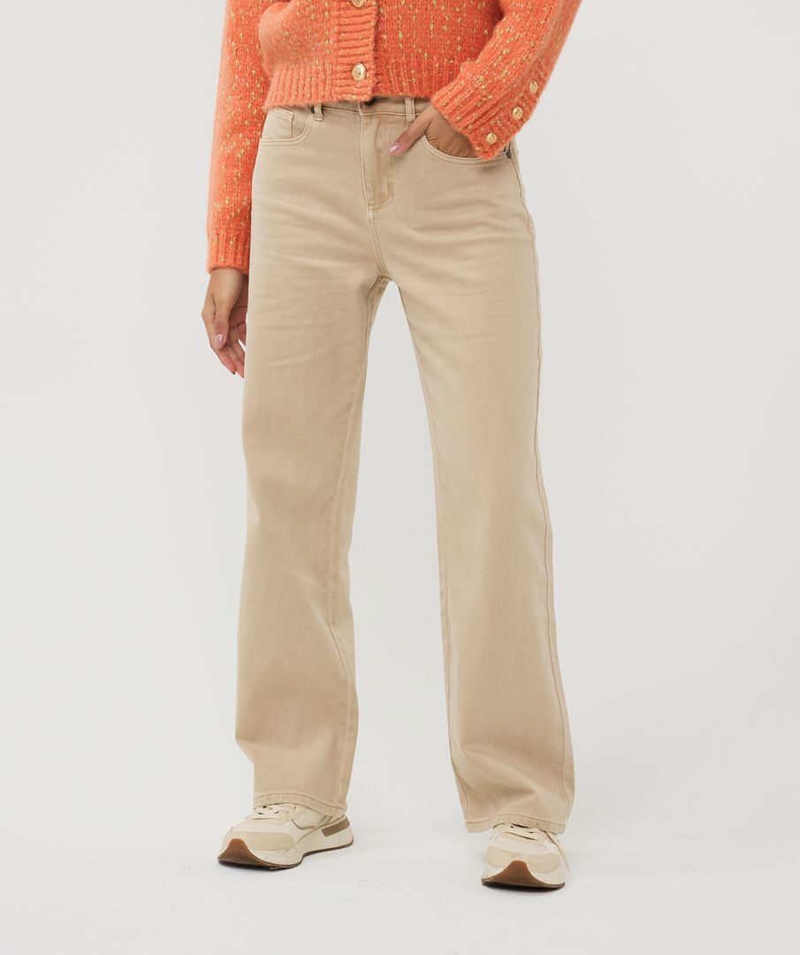 Esqualo Trousers Jeans Wide Leg Garment Dye