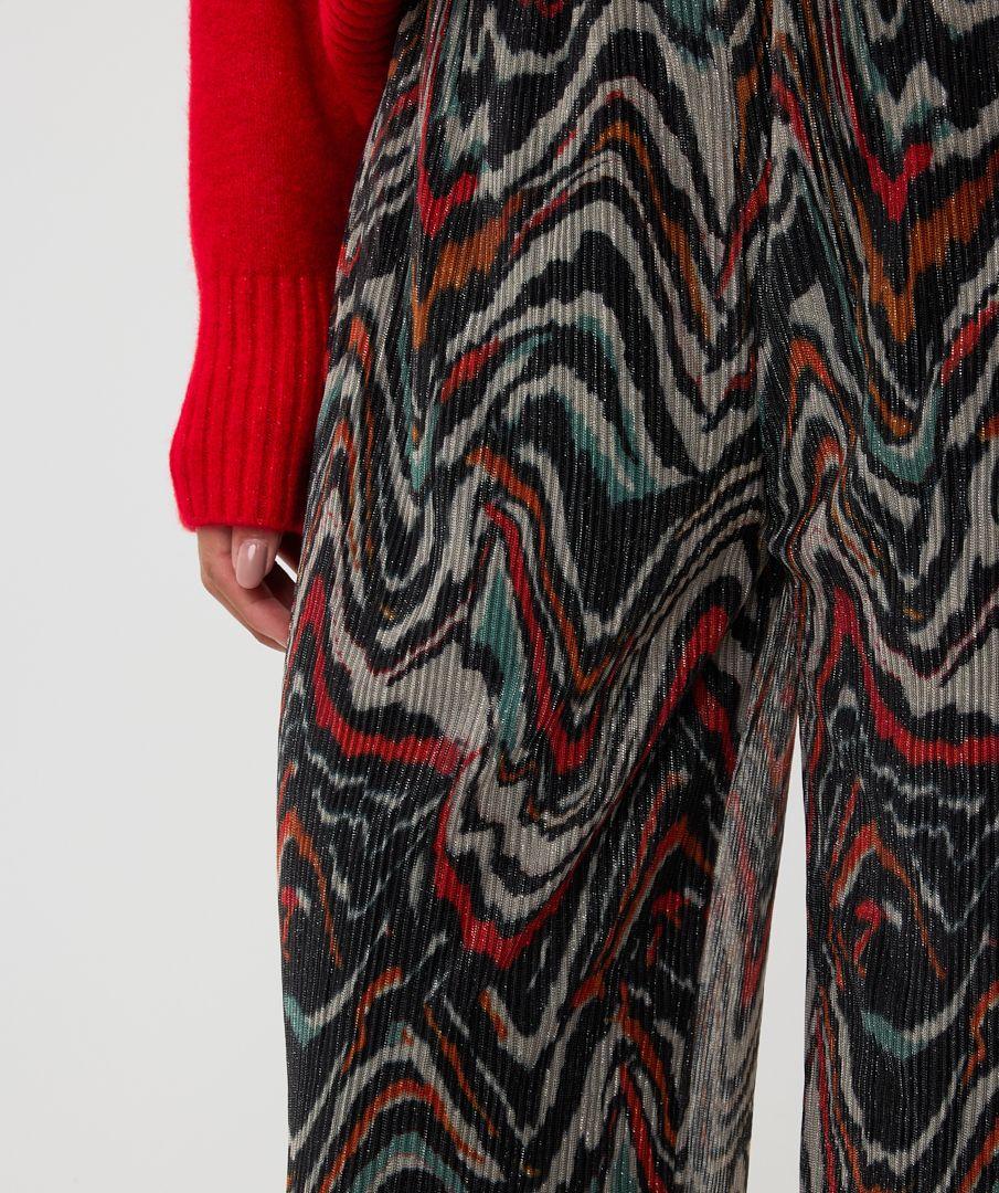 Esqualo Trousers Lurex Plisse Waves