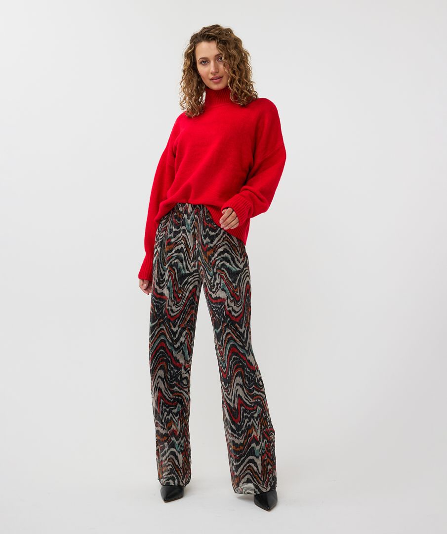 esqualo Trousers lurex plisse Waves