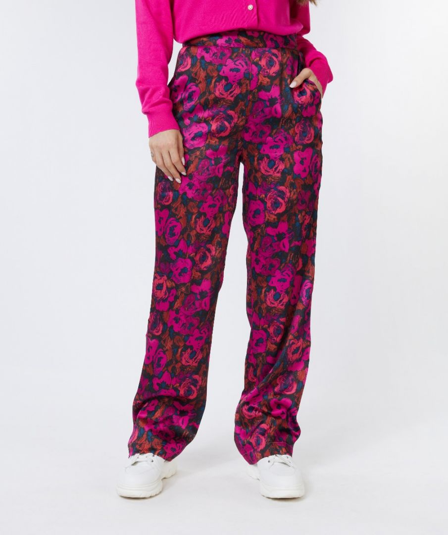 esqualo Trousers sateen Floral Wilding