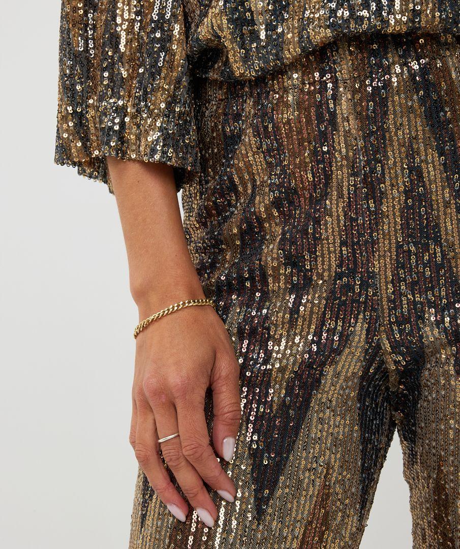 Esqualo Trousers Sequins Zigzag