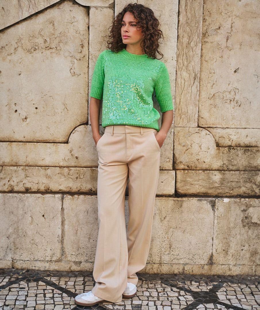 esqualo Trousers straight leg melange