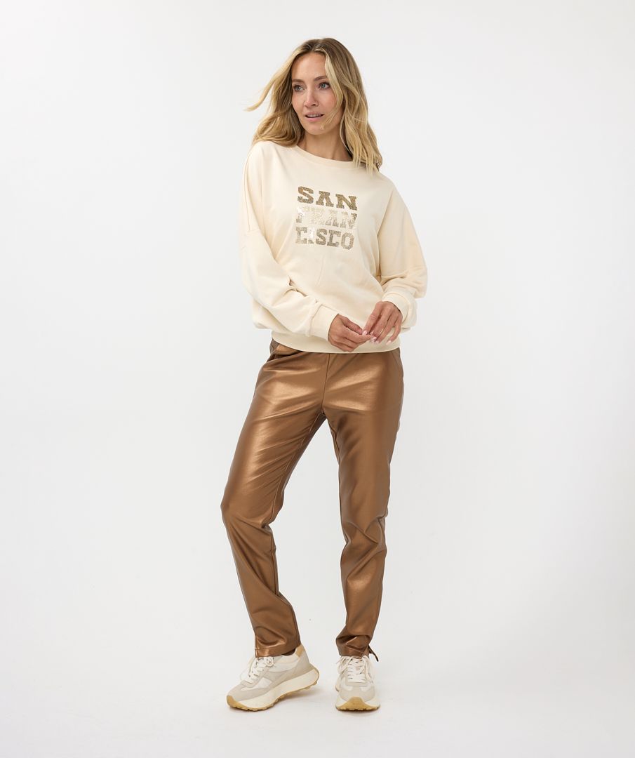 esqualo Trousers tregging vegan leather