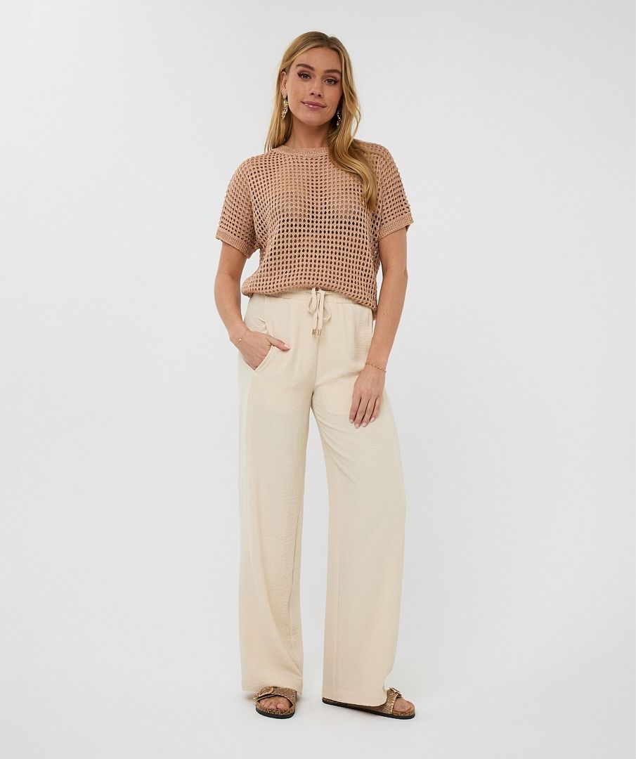 Esqualo Trousers Wide Crinkle