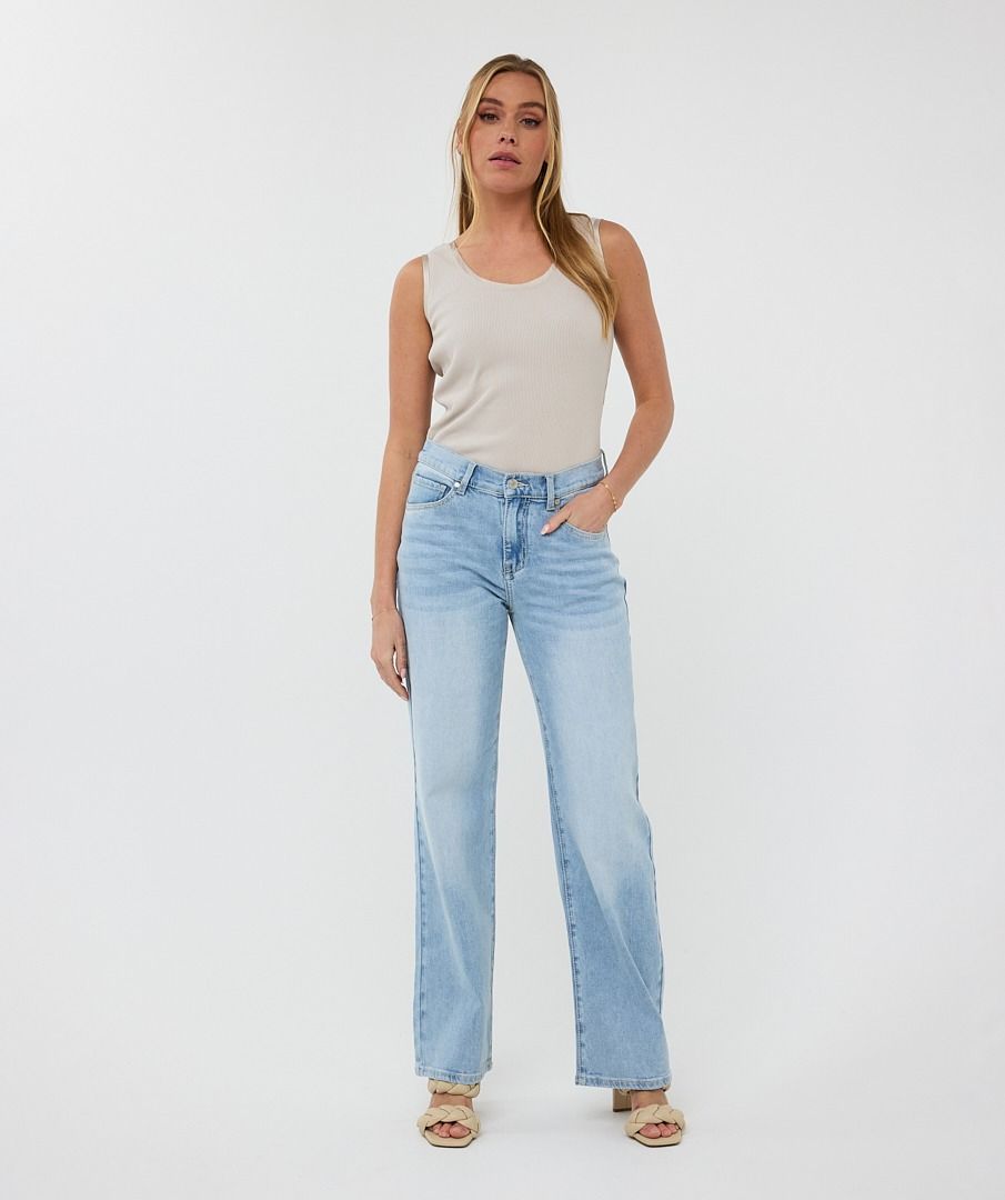 Esqualo Trousers Wide Jeans Stretch