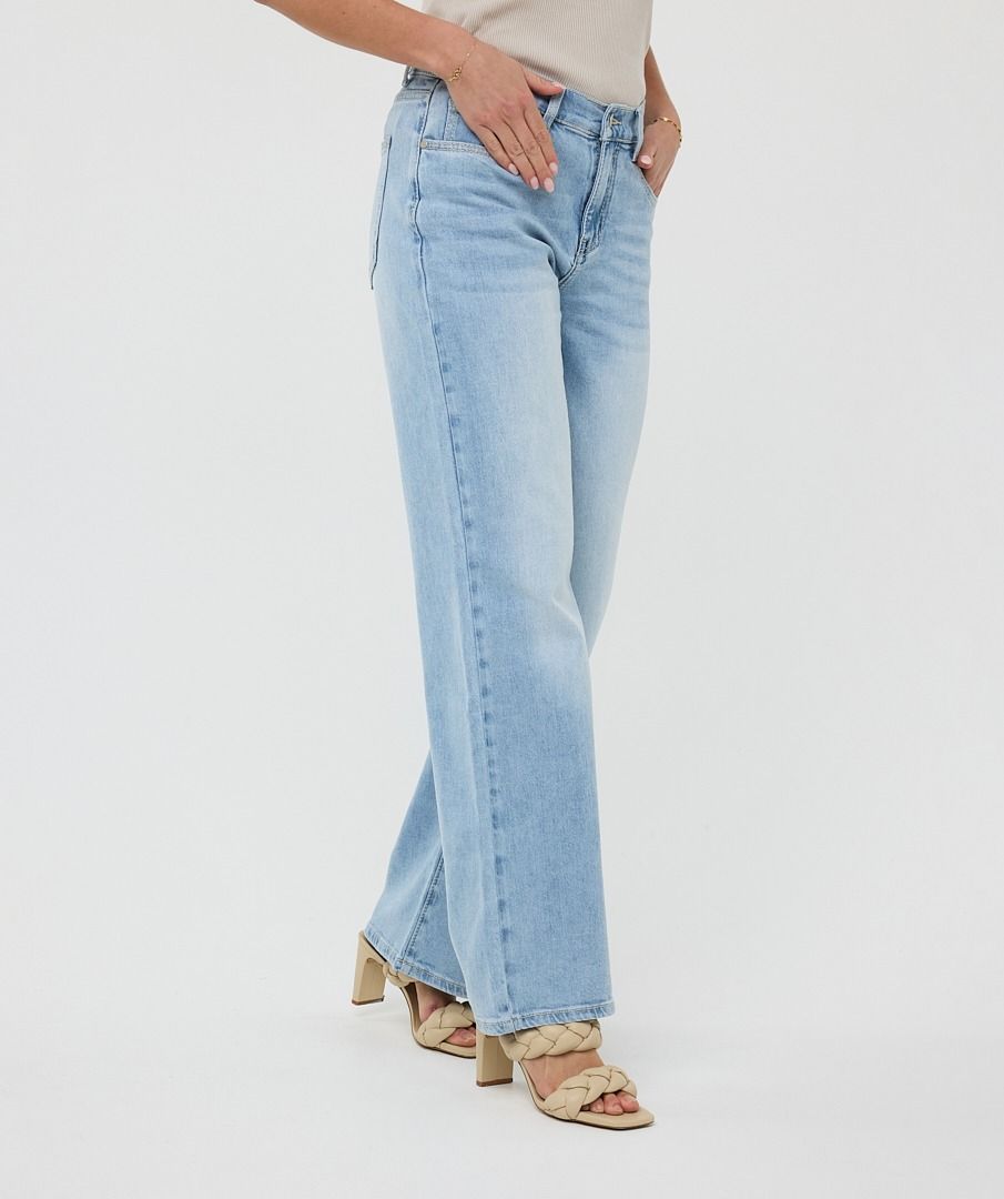 Esqualo Trousers Wide Jeans Stretch