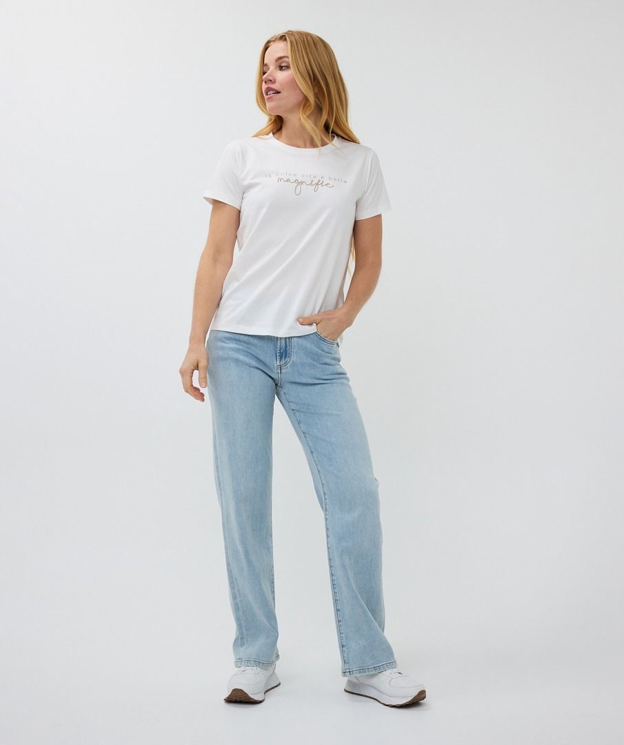 Esqualo Trousers Wide Leg Denim