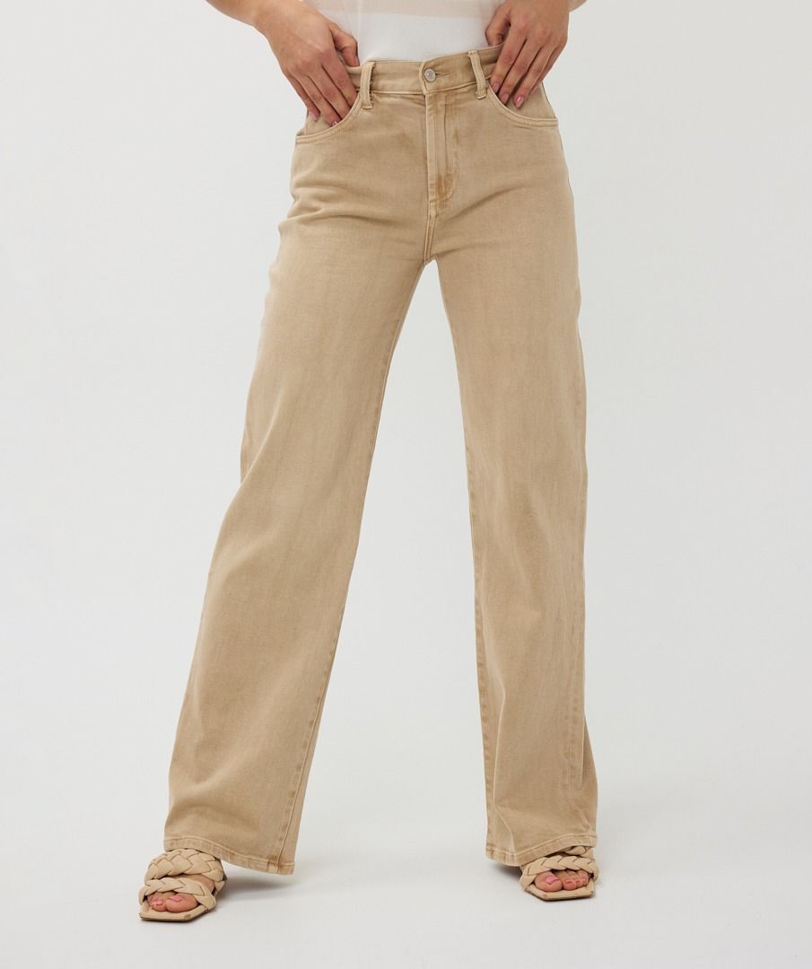 Esqualo Trousers Wide Leg Washed Jeans
