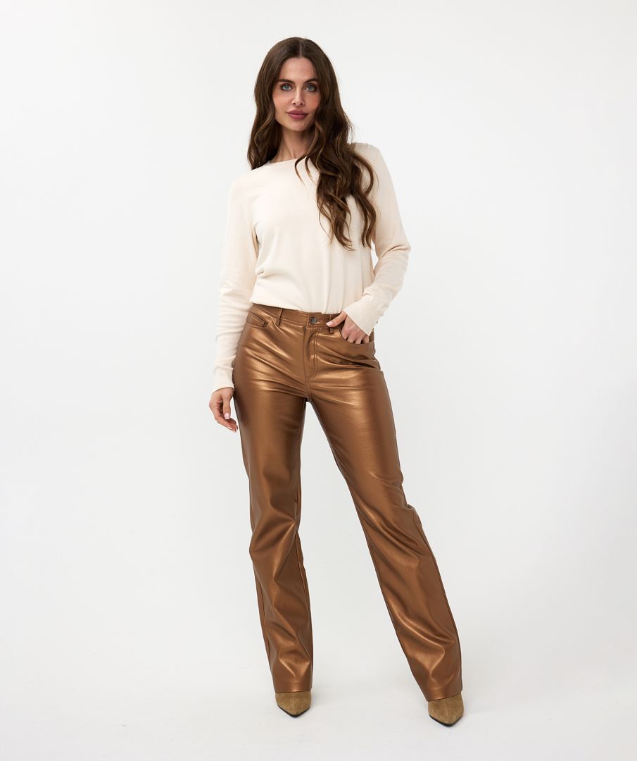 Esqualo Sweater Gathering Button Details Basic Knit