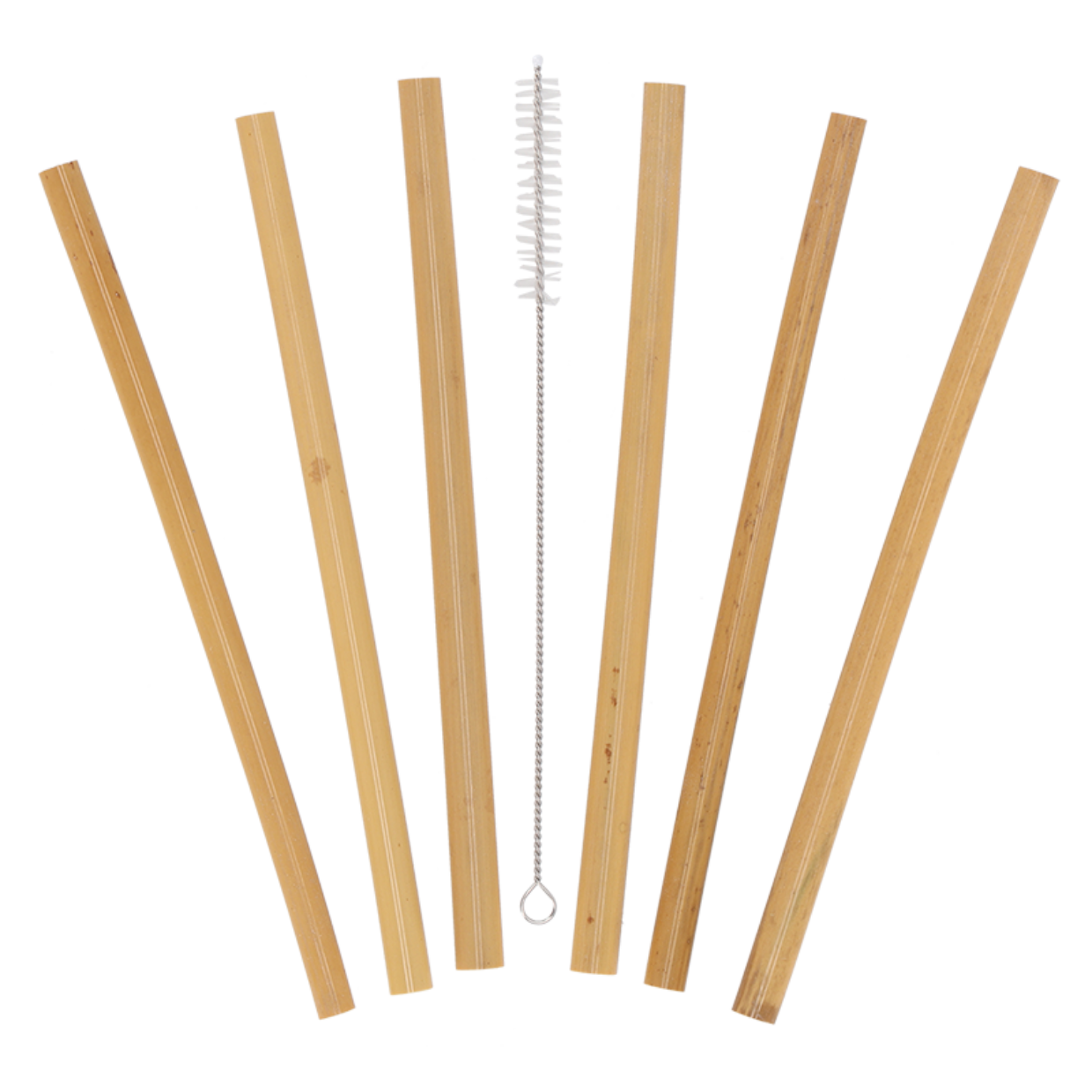 Esschert Design Bamboo Rietjes Inclusief Schoonmaakborstel