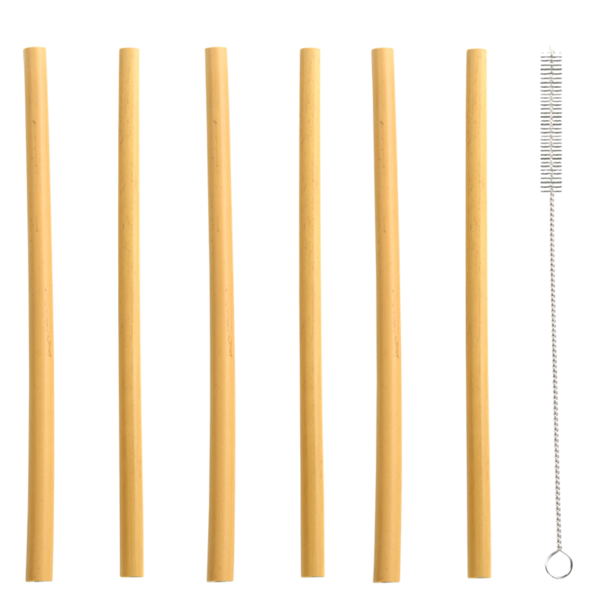 Esschert Design Bamboo Rietjes Inclusief Schoonmaakborstel