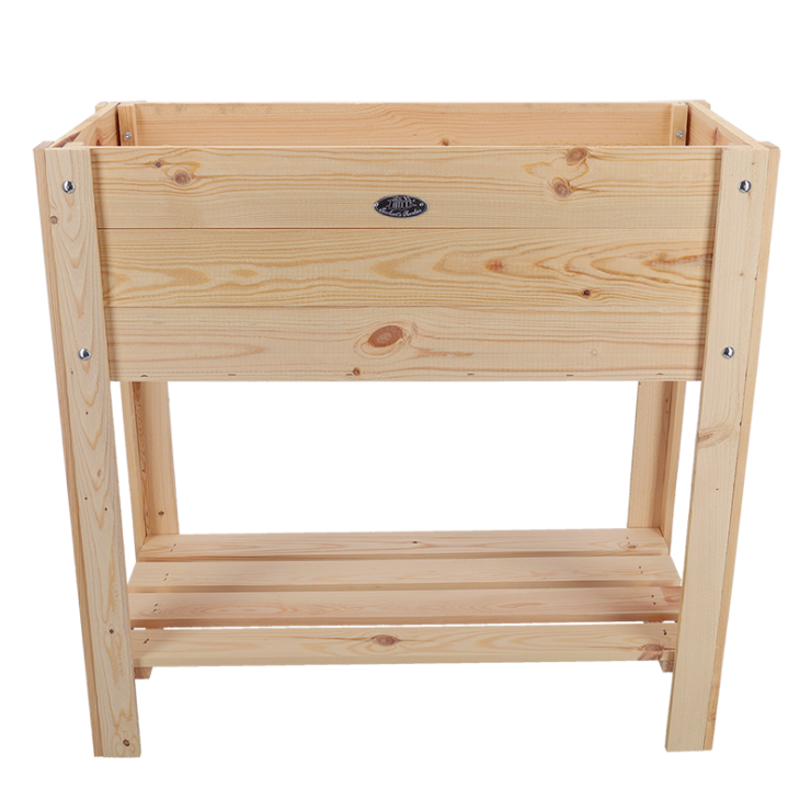 esschert design Blank houten kweektafel met L voet S