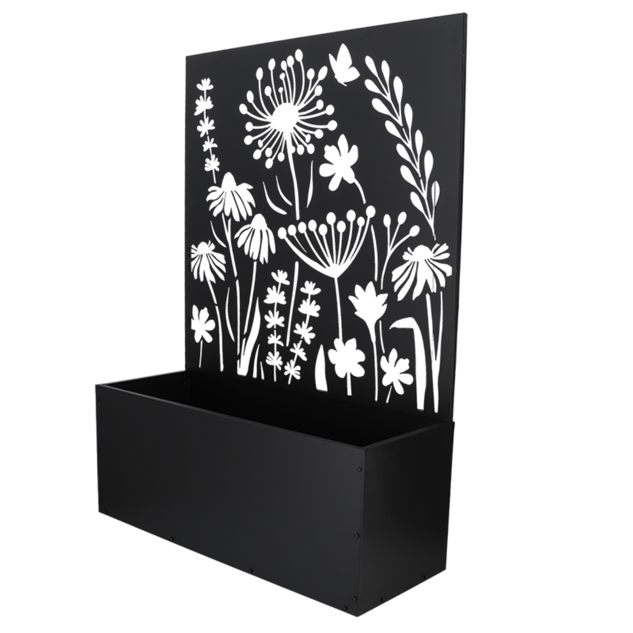 Esschert Design Bloembak Met Trellis Voorzien Van Bloemendesign