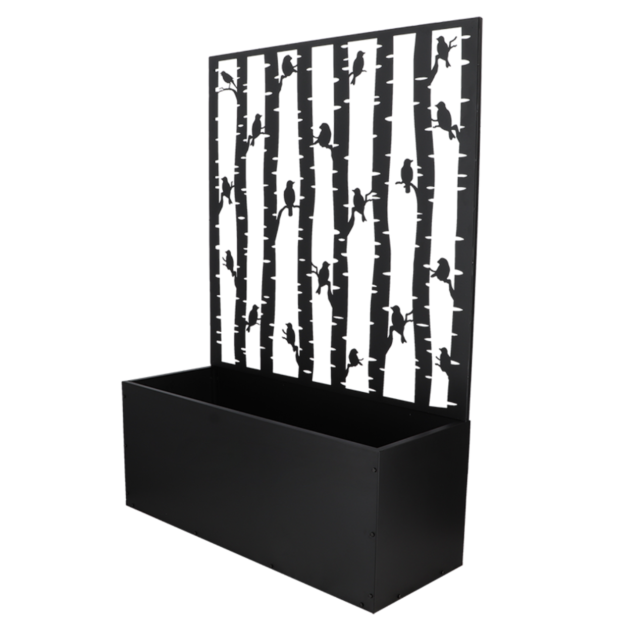 Esschert Design Bloembak Met Trellis Voorzien Van Vogeldesign