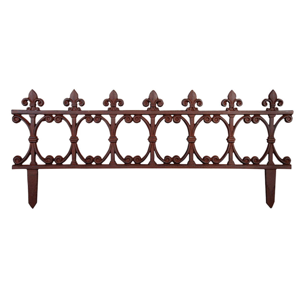 Esschert Design Breed Gietijzeren Perkhekje Met Franse Lelie