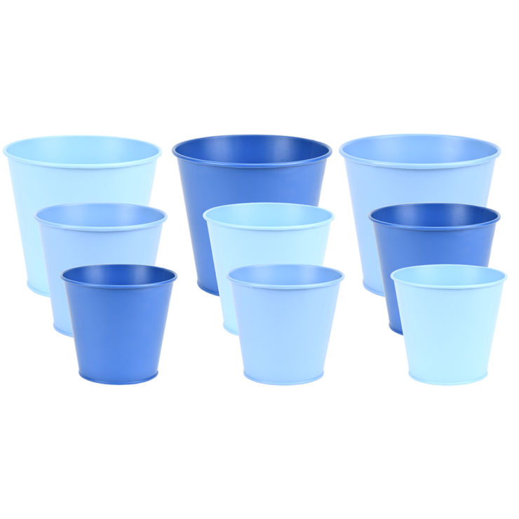 esschert design 50 tinten blauw bloempotset