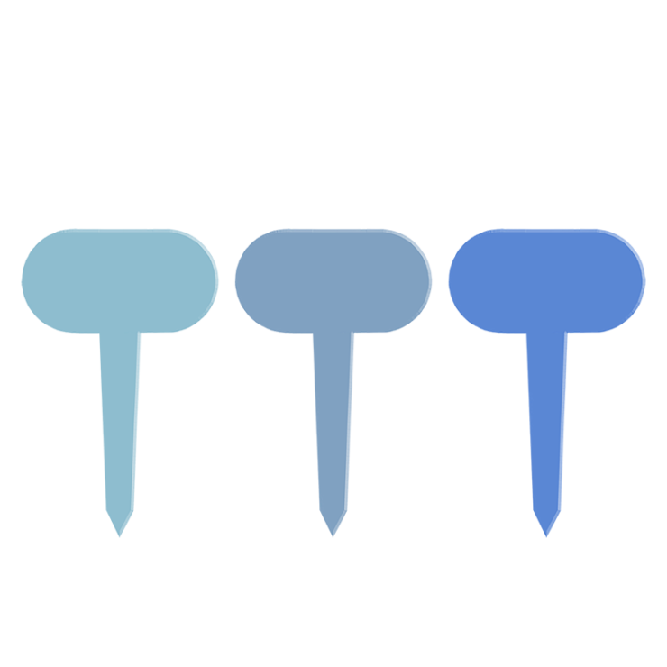 esschert design 50 tinten blauw plantenstekers