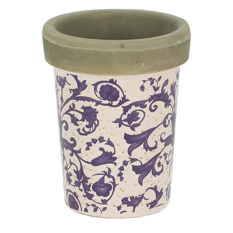 esschert design Aged ceramic long tom bloempot